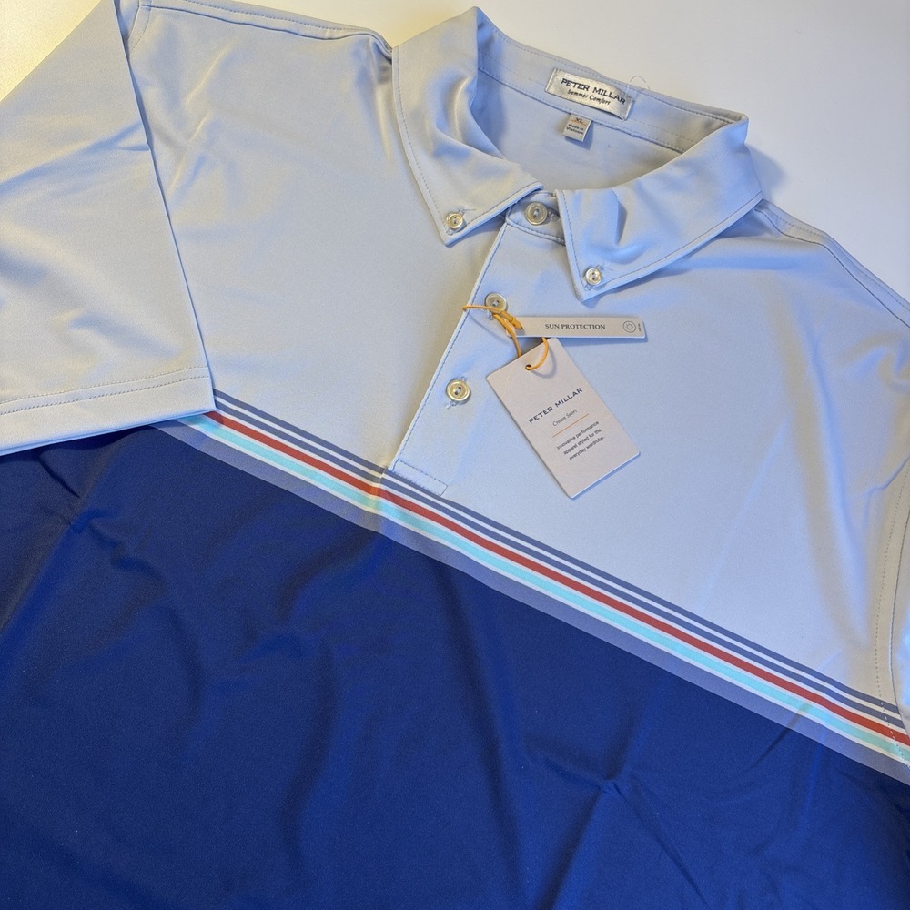 Peter Millar Summer Comfort XL Poly/Spandex Polo Golf Shirt - Superb!!